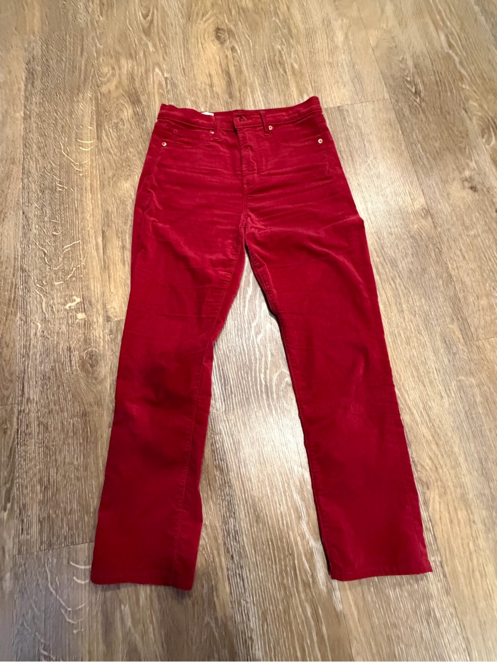 GAP Women's Red Straight-Leg Jeans